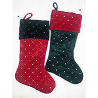 Christmas Stocking. Fully Decorated with Sequins Over The Front and Back Side.