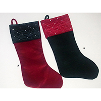 Christmas Stocking. With Sequins Decorated at The Top Rim.