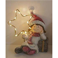 Christmas Figure with Light. Operated by LR44*2