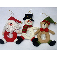 Christmas Candy Bag. Santa, Snowman & Bear Design.