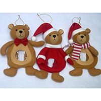Christmas Candy Bag. Teddy Bear Design.