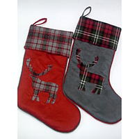 Christmas Stocking. Deer Design.