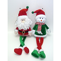Christmas Decoration. Santa Claus & Snowman Design.