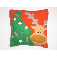 Christmas Cushion, Reindeer Design.