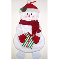 Christmas Gift Sack. Snowman Design.