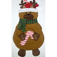 Christmas Gift Sack. Reindeer Design.