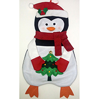 Christmas Gift Sack. Penguin Design.
