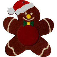 Christmas Photo Frame. Christmas Gingerbreadman Design.