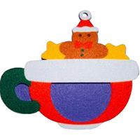 Christmas Photo Frame. Christmas Cup Design.