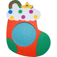 Christmas Photo Frame. Christmas Stocking Design.