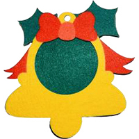 Christmas Photo Frame. Christmas Bell Design.