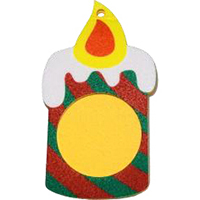 Christmas Photo Frame. Christmas Candle Design.