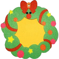 Christmas Photo Frame. Christmas Wreath Design.